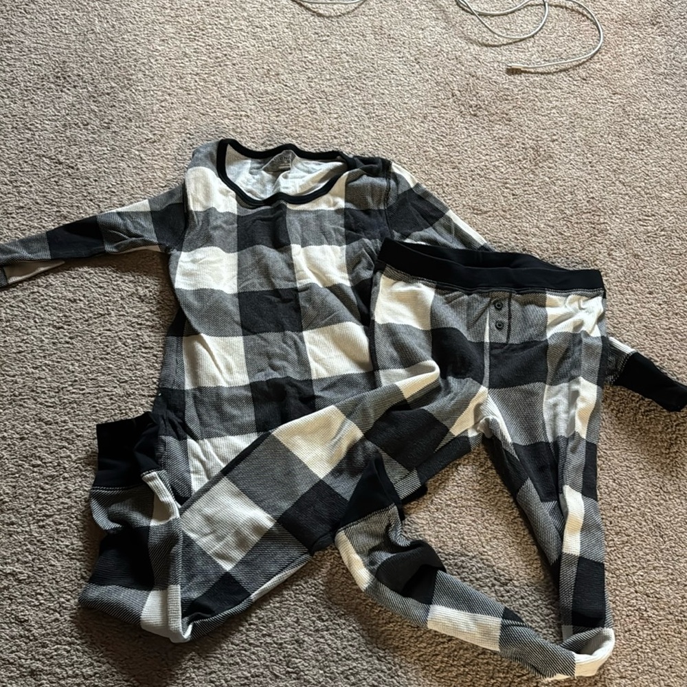 Black and cream Checkered Adult Pajama